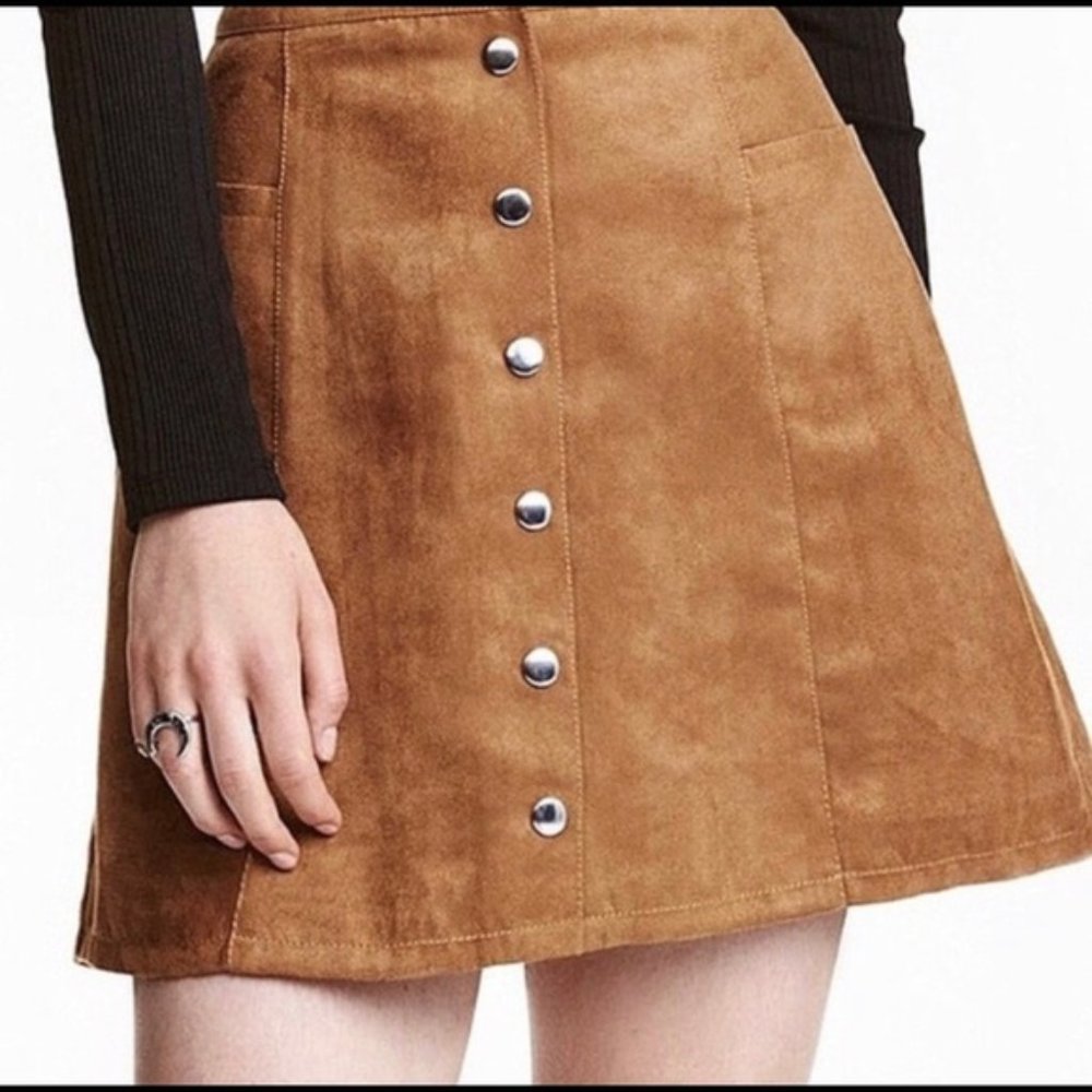 New suede mini skirt